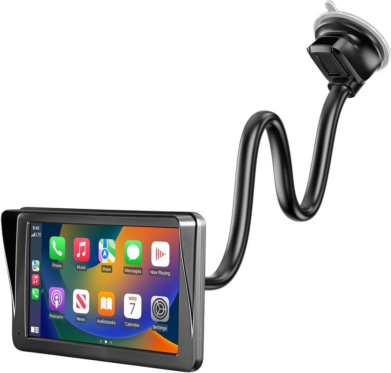 1Zero for Replacement CarPlay Mount, CarPlay Screen Mount with 14-lnch Long Arm, Flexible & Bendable Strong Suction Cup, Compatible with 7-11 Inch Car Monitor, Windshield Truck Bracket Holder - Image 1
